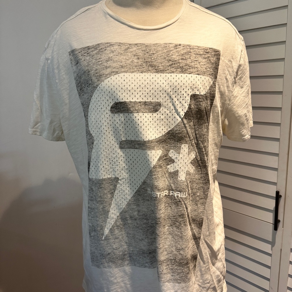 G-Star White Graphic T-Shirt